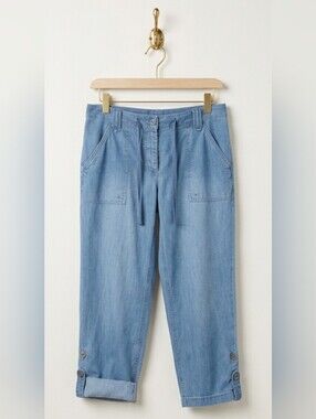 Liz Claiborne Drawstring Convertible Leg Denim Pants Size 10